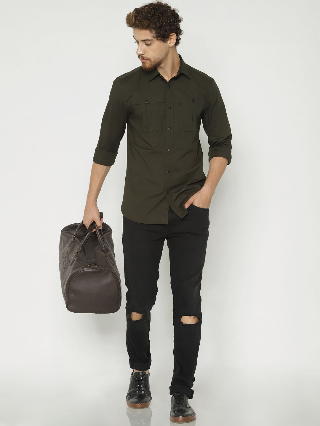 Green Full Sleeves Shirt