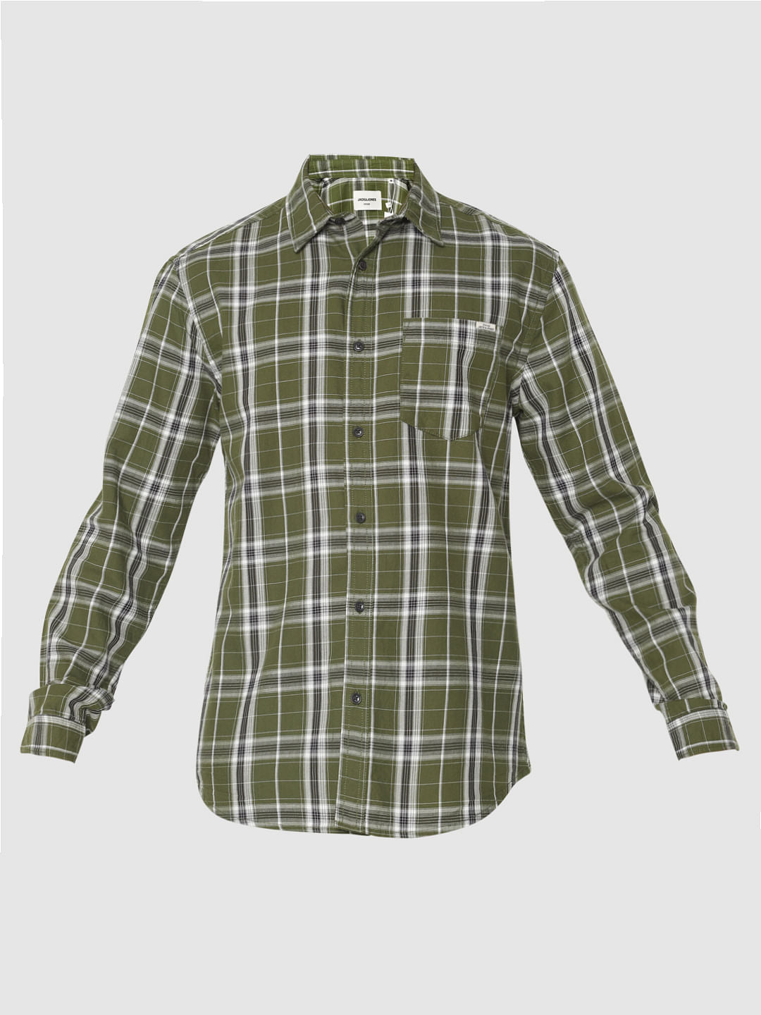 Green Check Full Sleeves Shirt