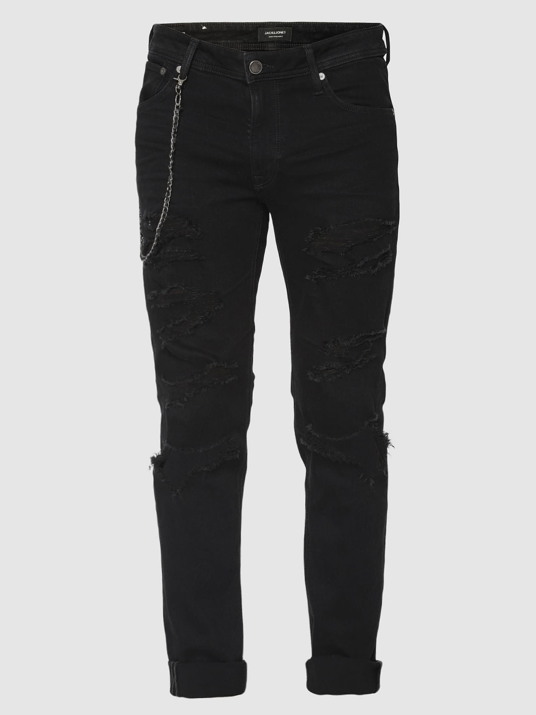 Black Ripped Ben Skinny Fit Jeans
