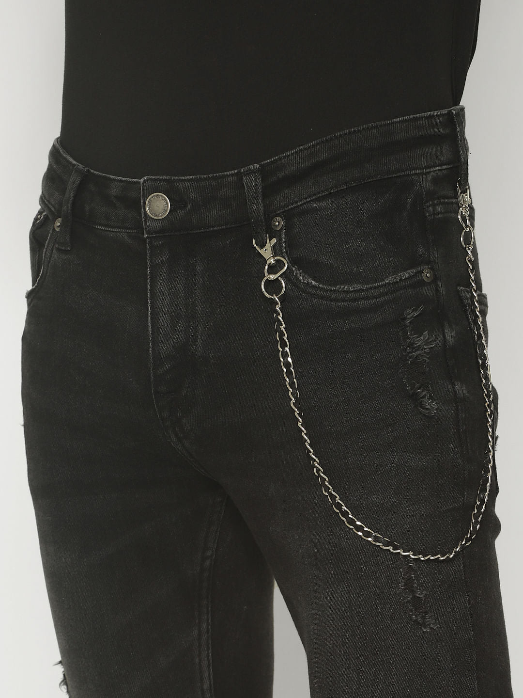 Black Ripped Liam Skinny Fit Jeans