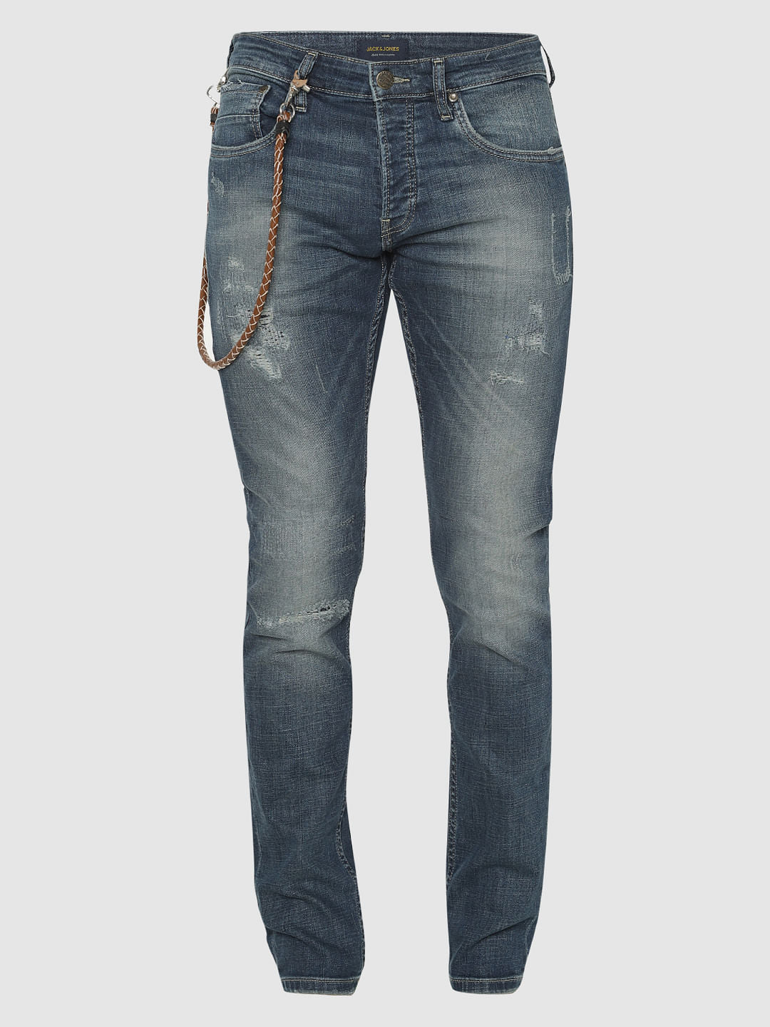 Blue Ripped Tim Anti Fit Jeans