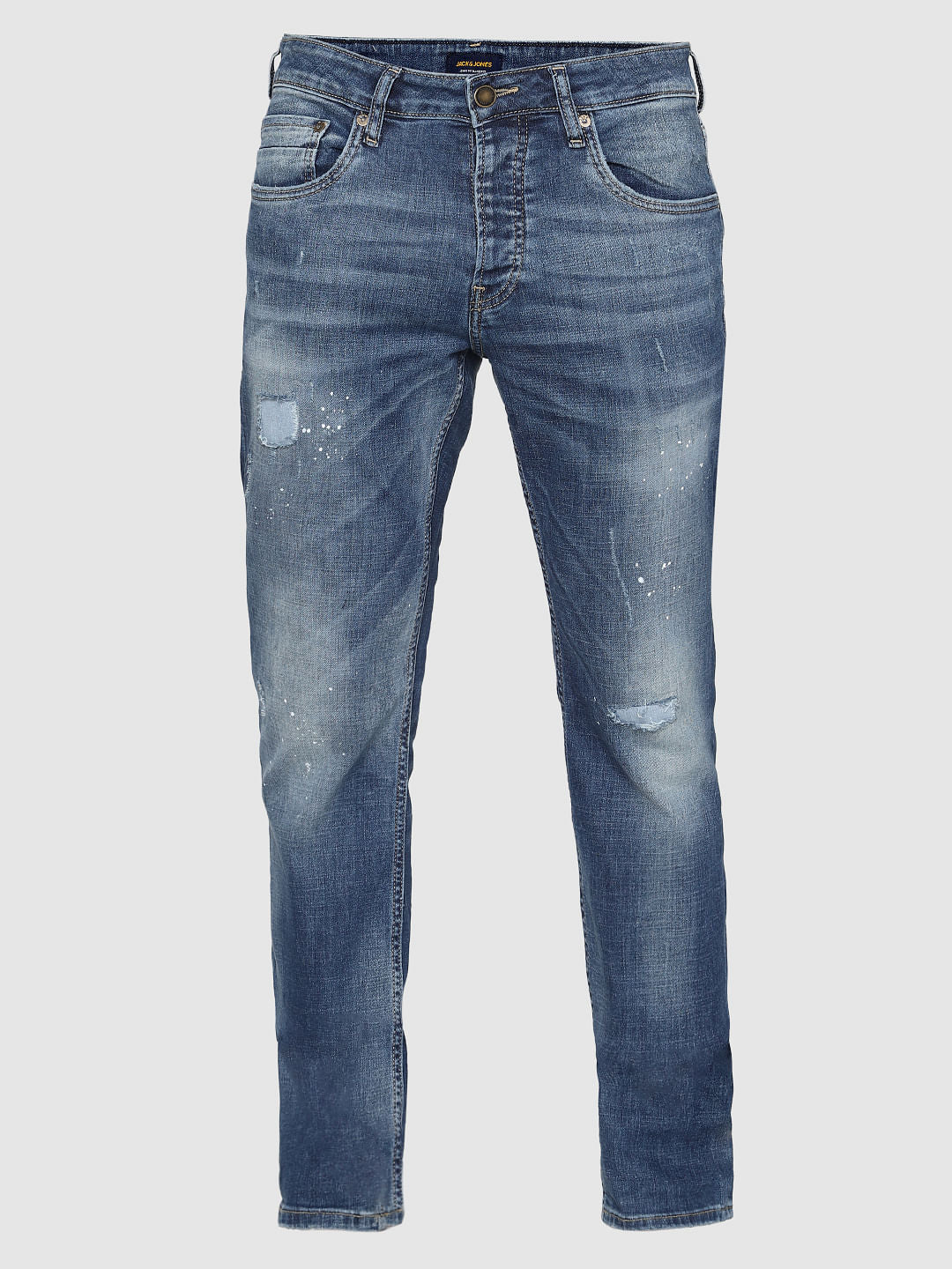 Blue Low Rise Clark Regualr Fit Jeans