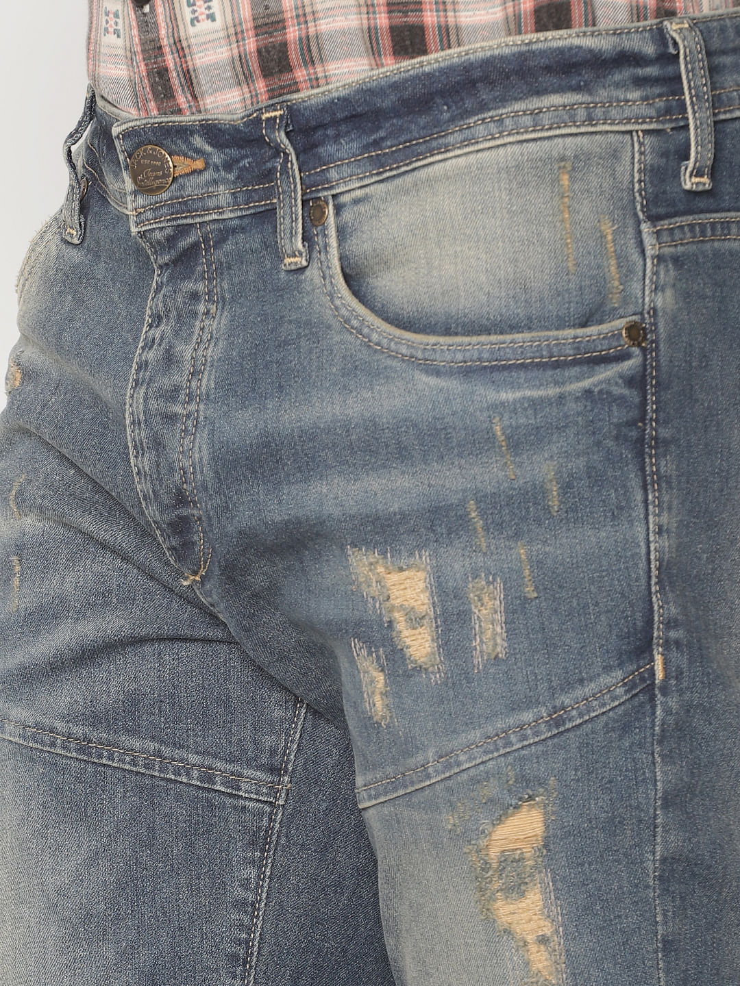 Blue Ripped Tim Anti Fit Jeans