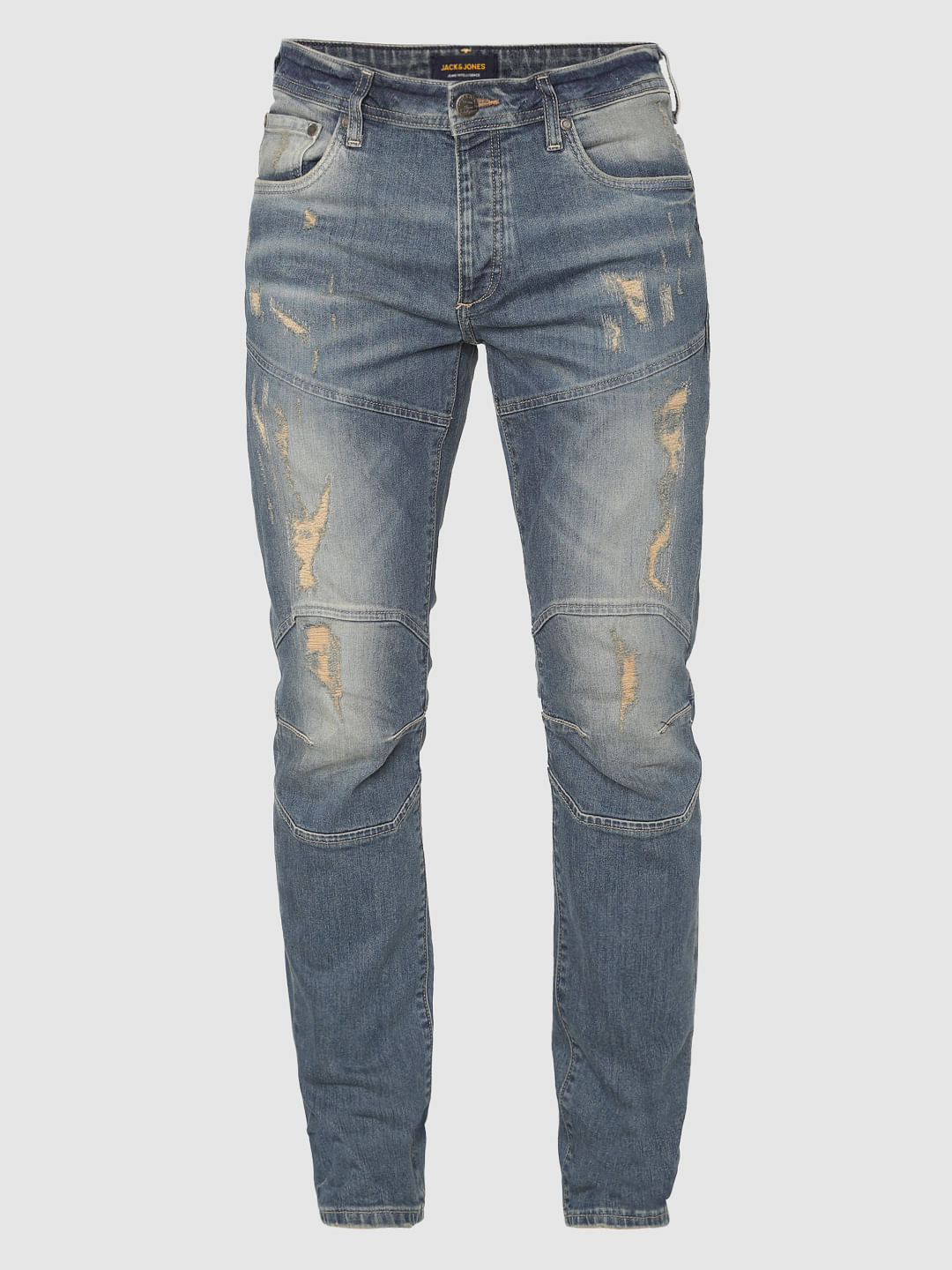 Blue Ripped Tim Anti Fit Jeans
