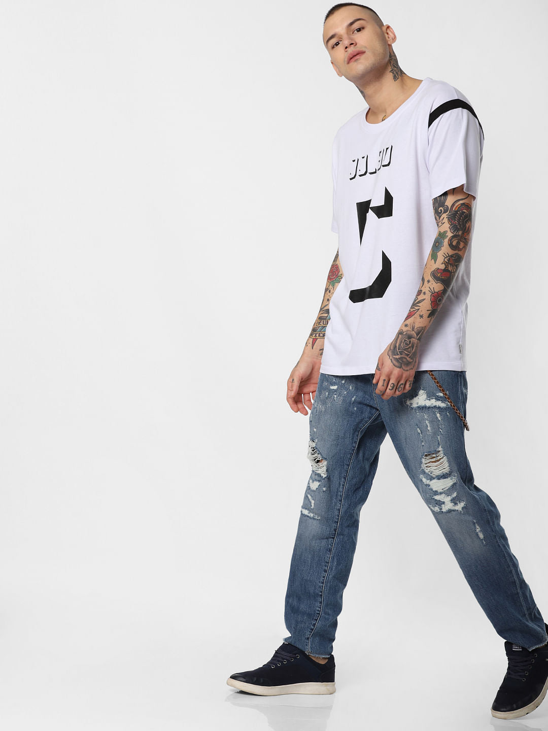 Blue Ripped Fred Anti Fit Jeans - 28/30