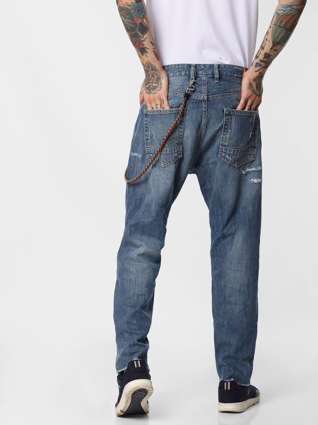 Blue Ripped Fred Anti Fit Jeans