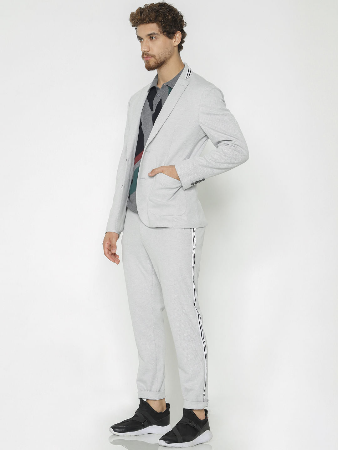 Grey Slim Fit Blazer