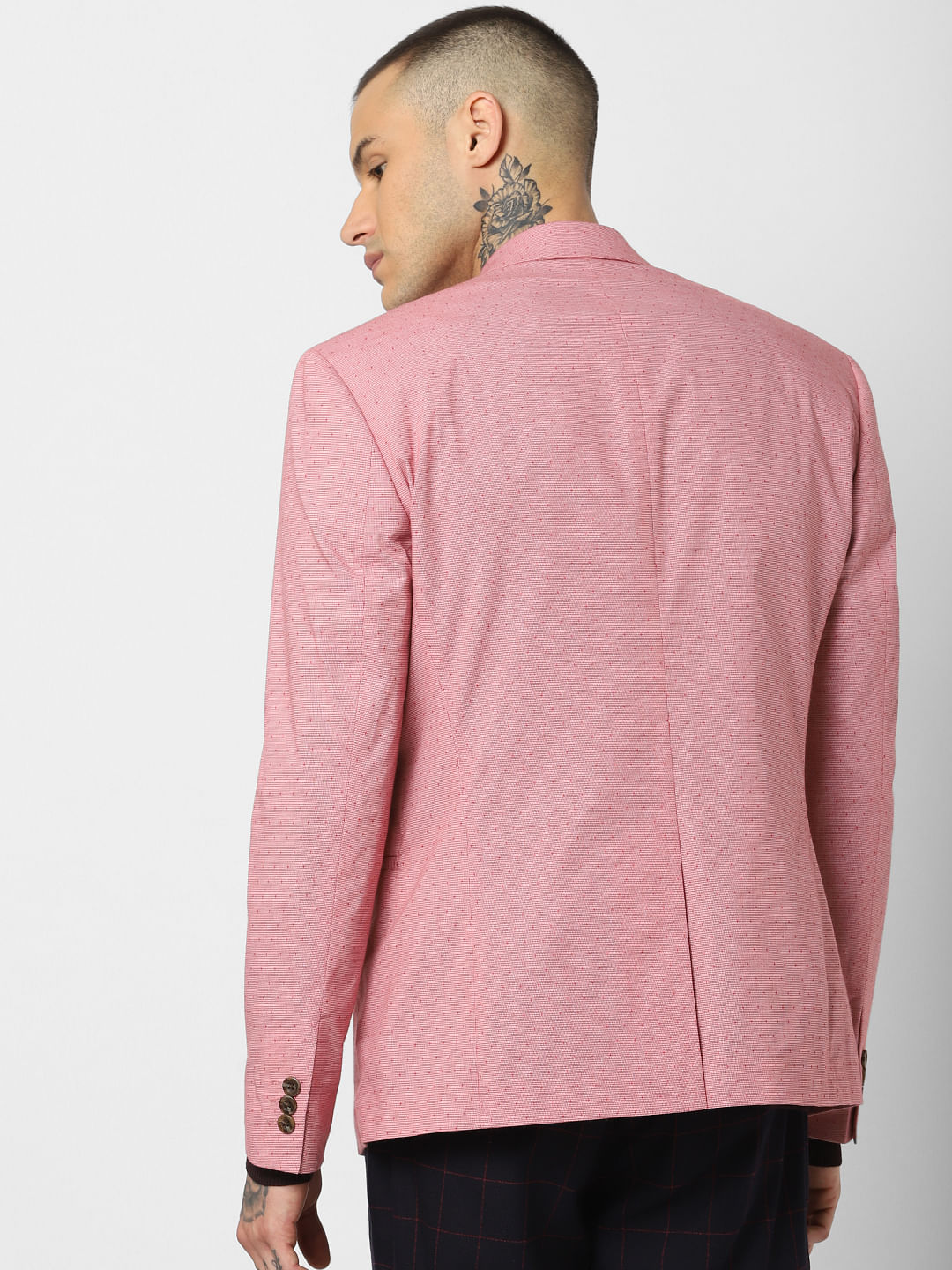 Pink Single Button Blazer