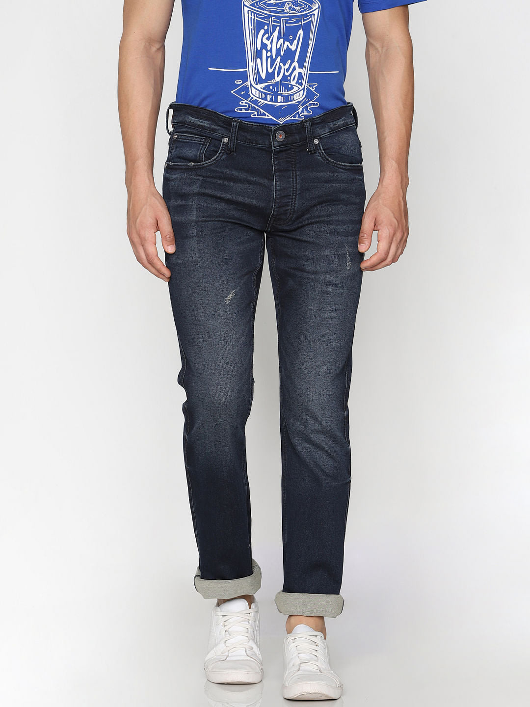 Dark Blue Clark Regular Fit Jeans