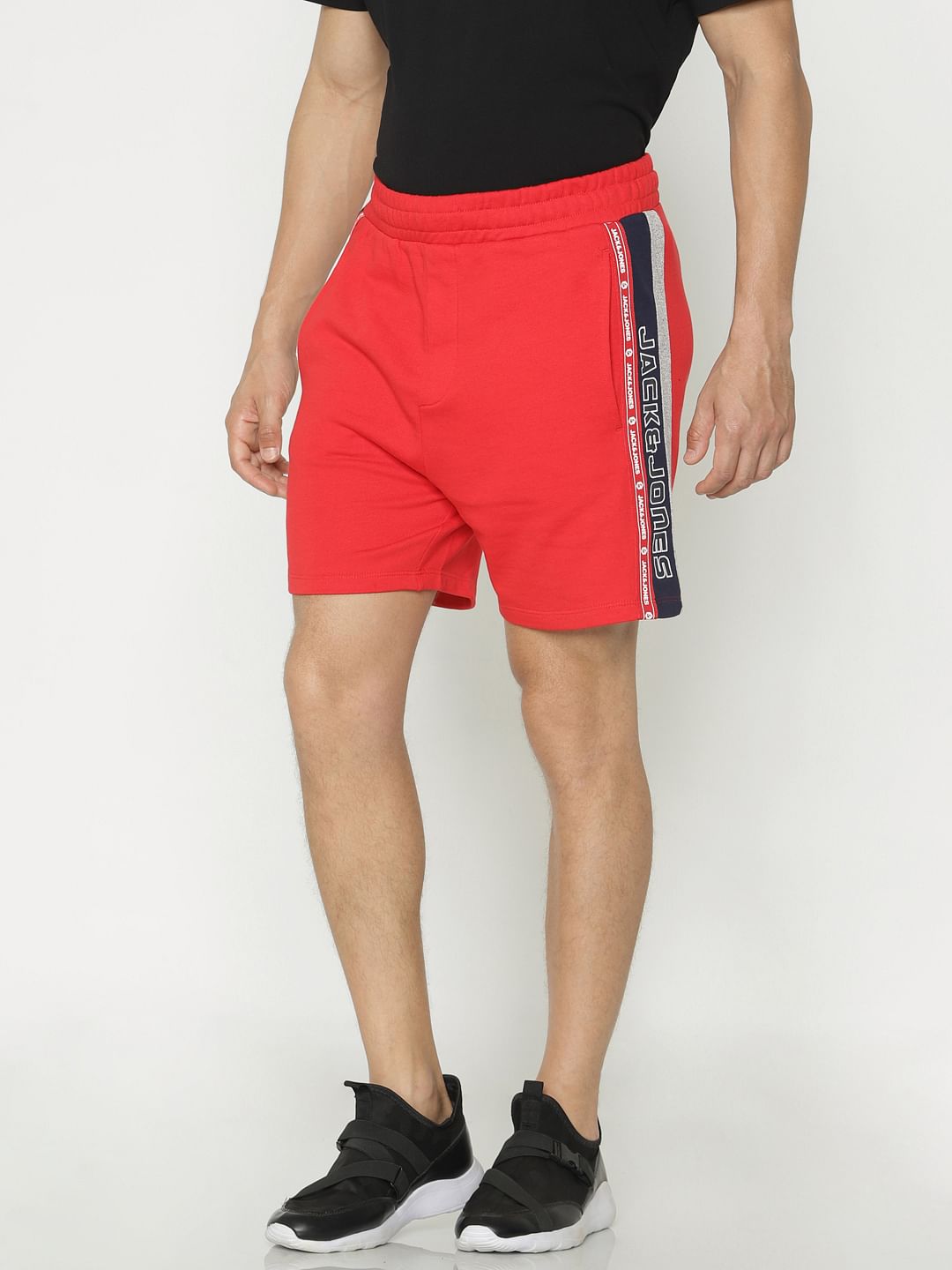 Red Tape Detail Sweatshorts