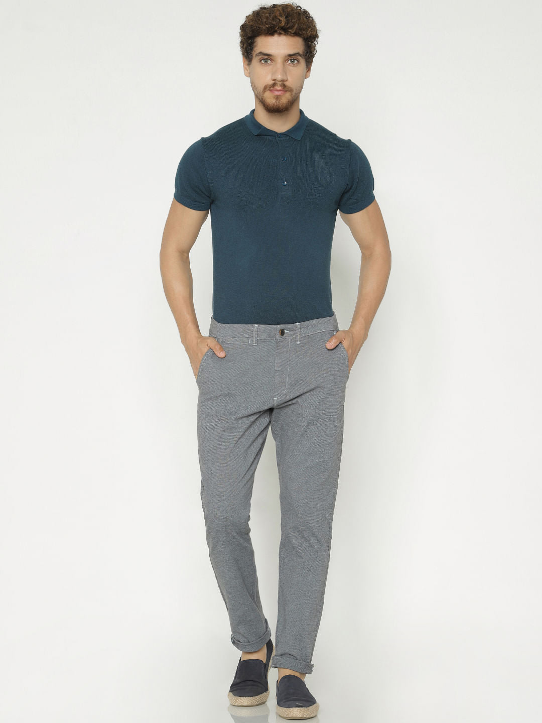Grey Slim Fit Pants