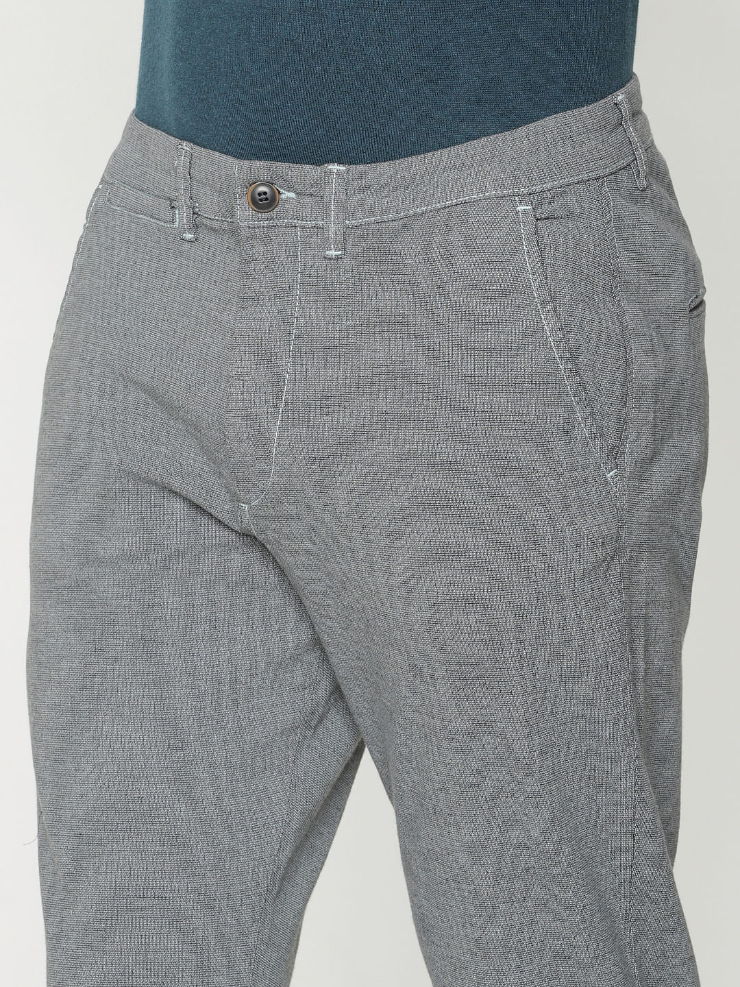 Grey Slim Fit Pants
