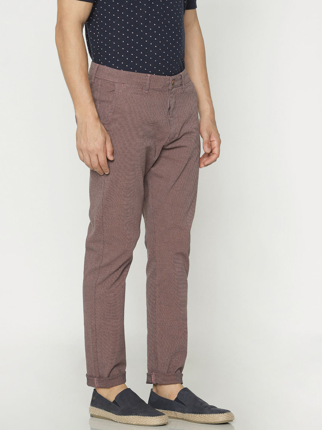Brown Slim Fit Pants