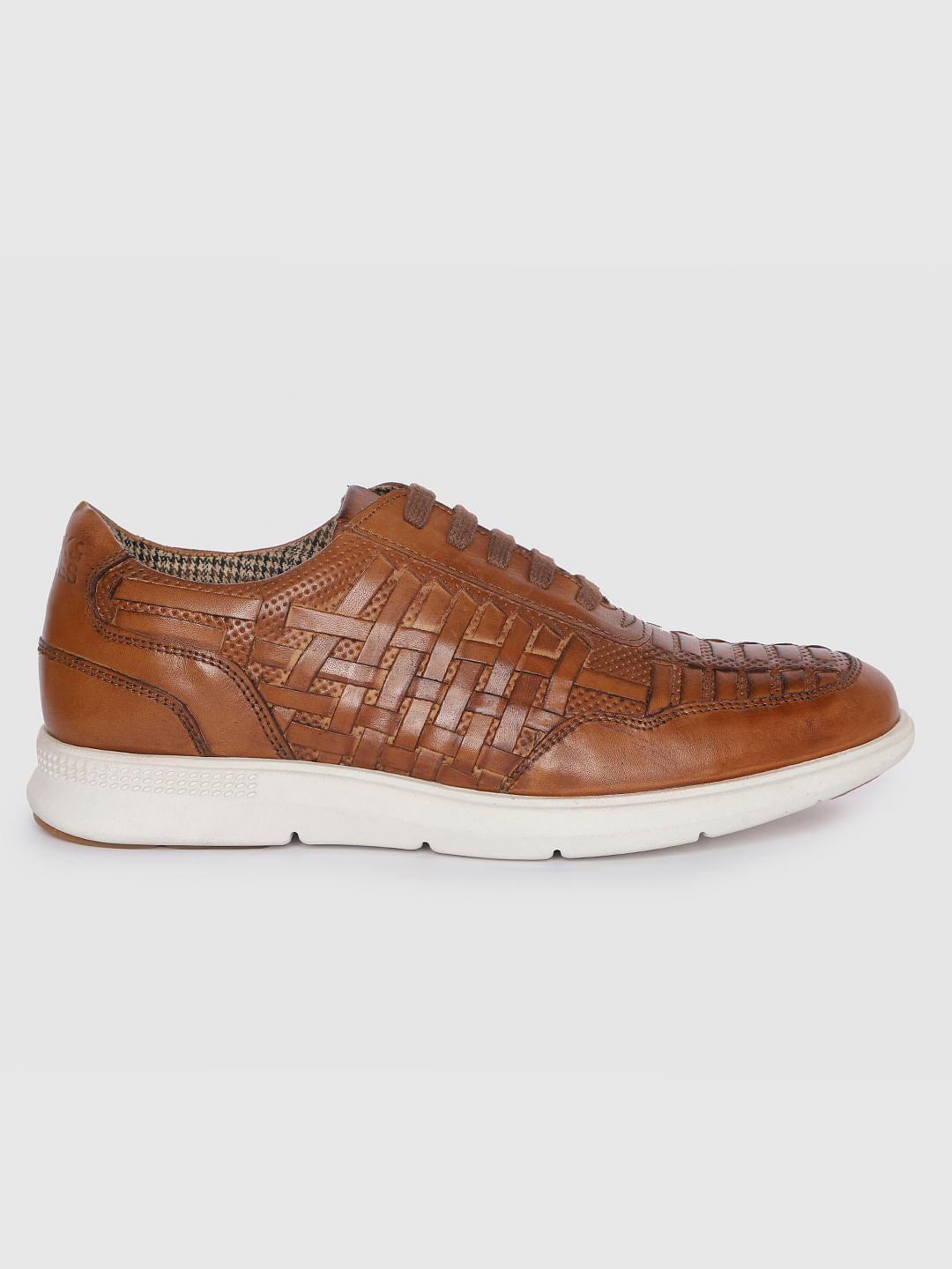 Brown Leather Sneakers - 6