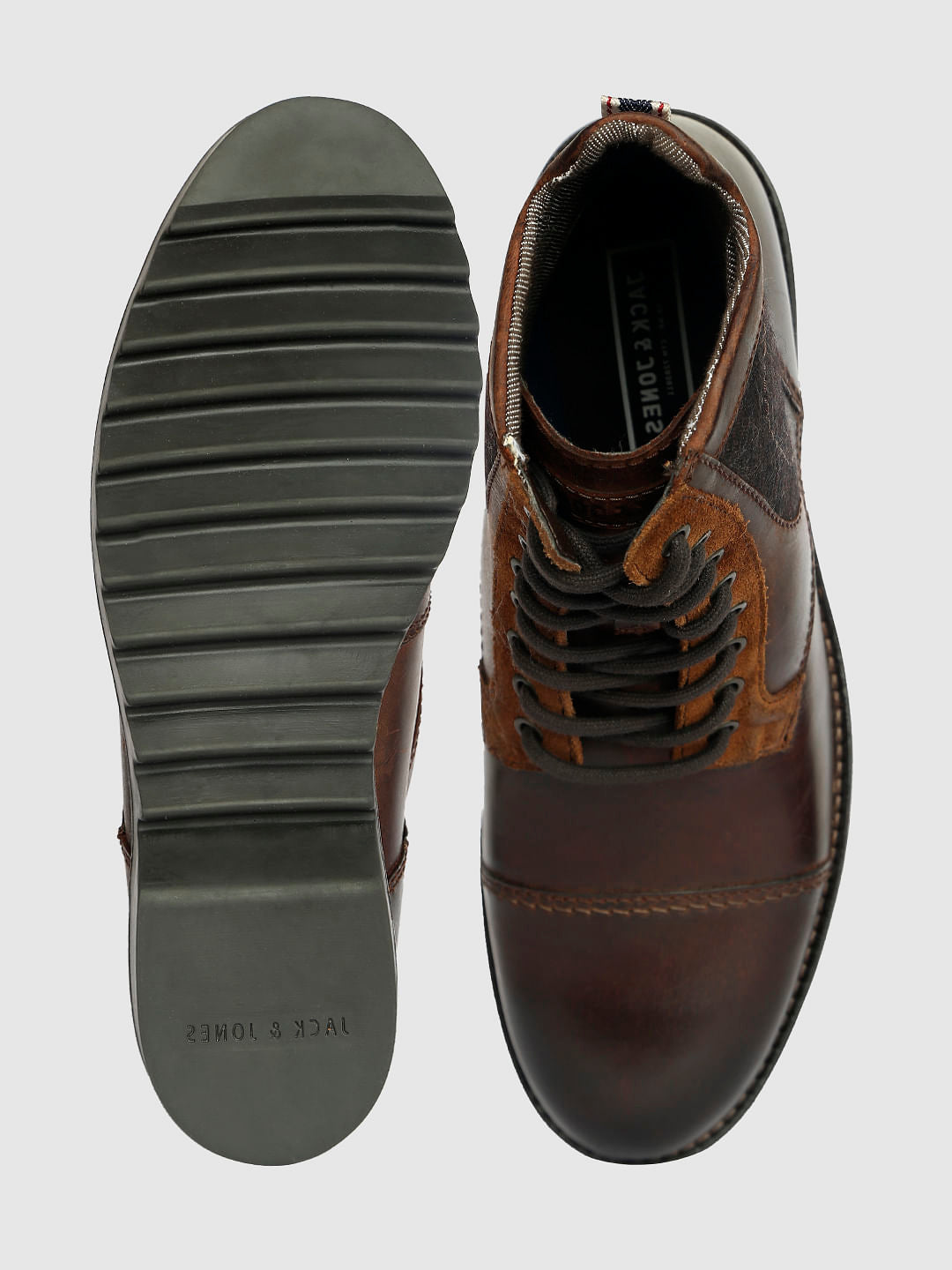 Brown High Top Boots