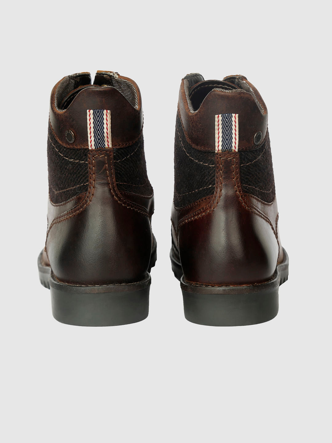 Brown High Top Boots