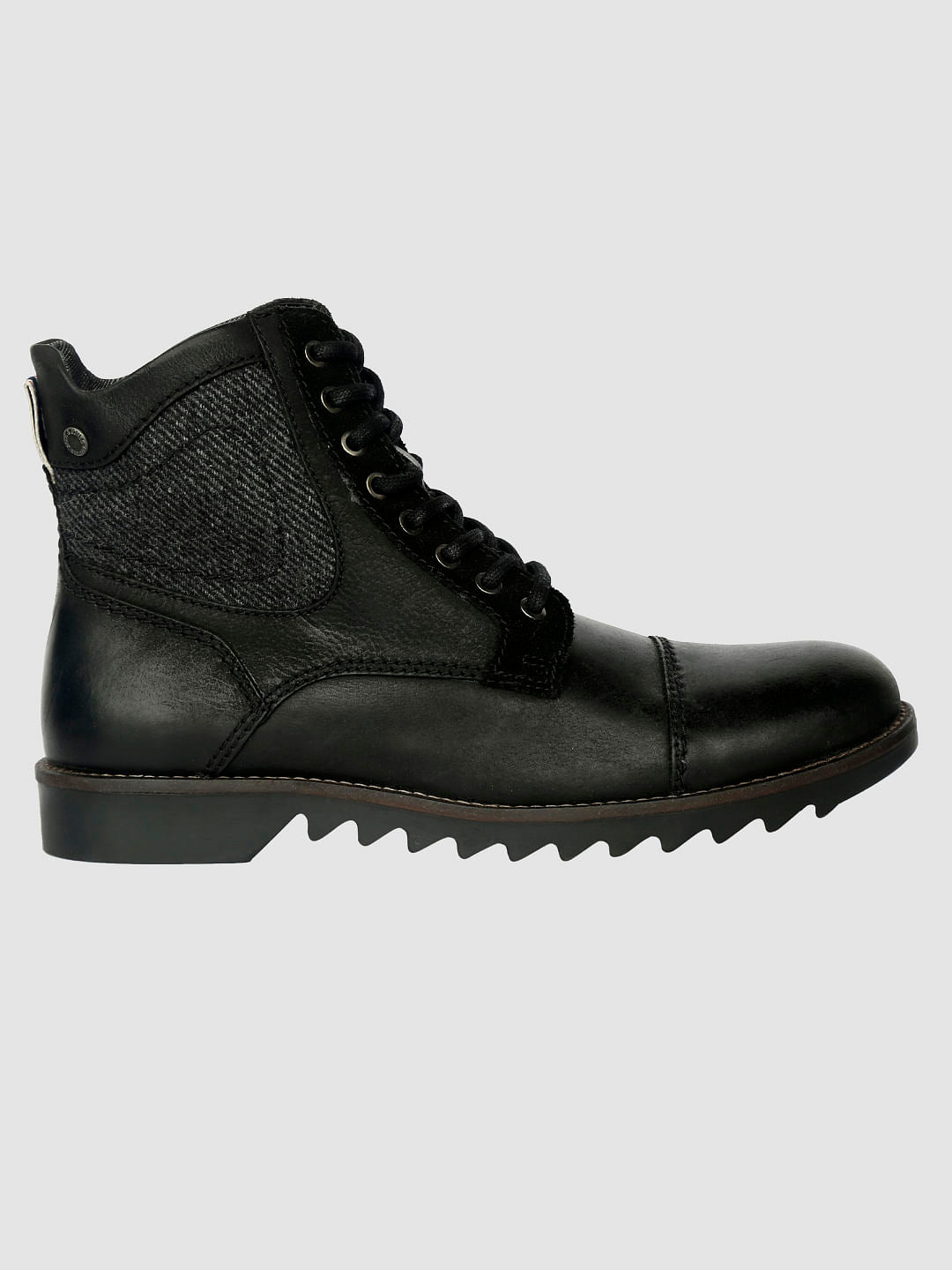 Black High Top Boots - 6