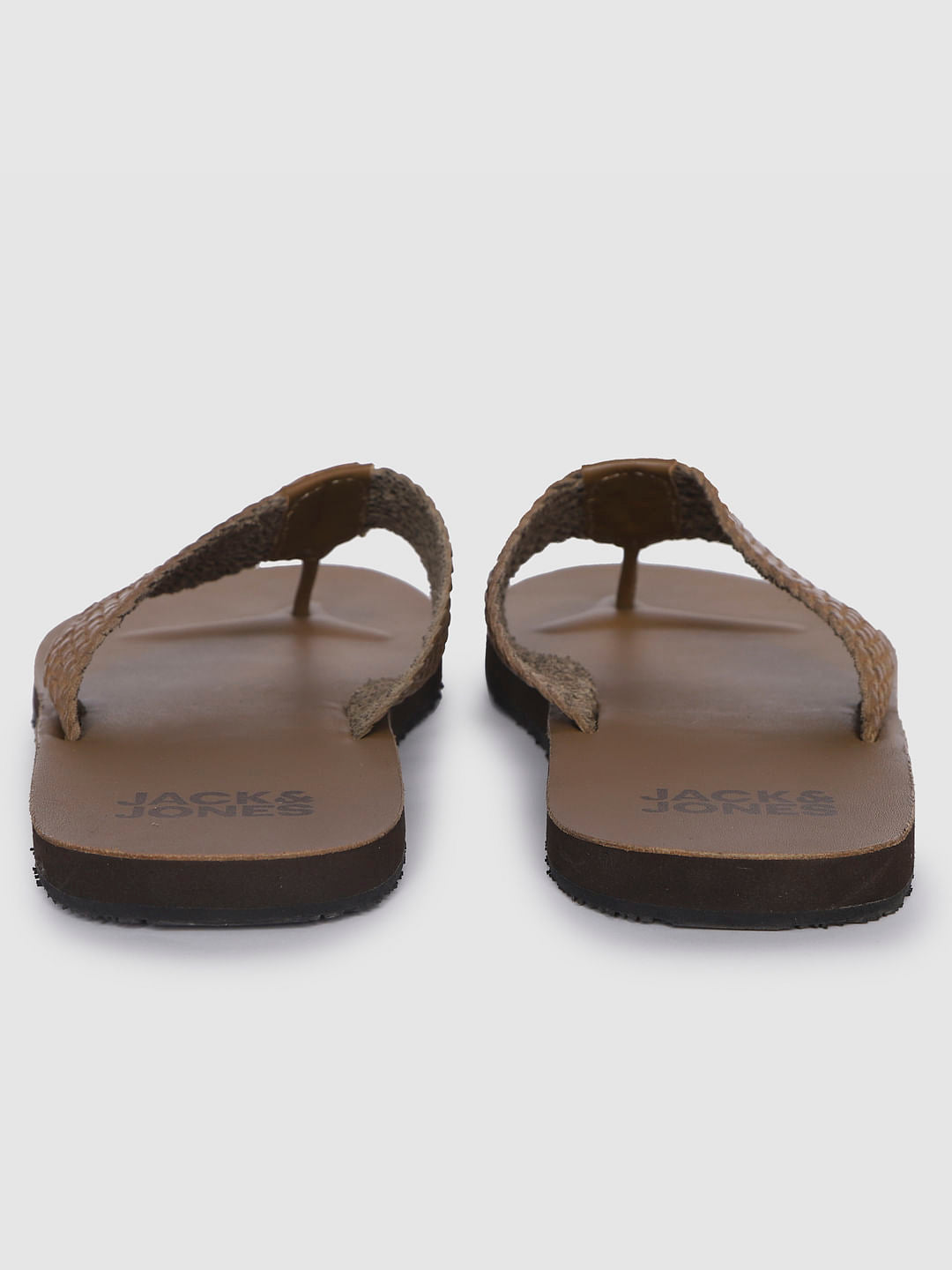 Brown Leather Flip Flops