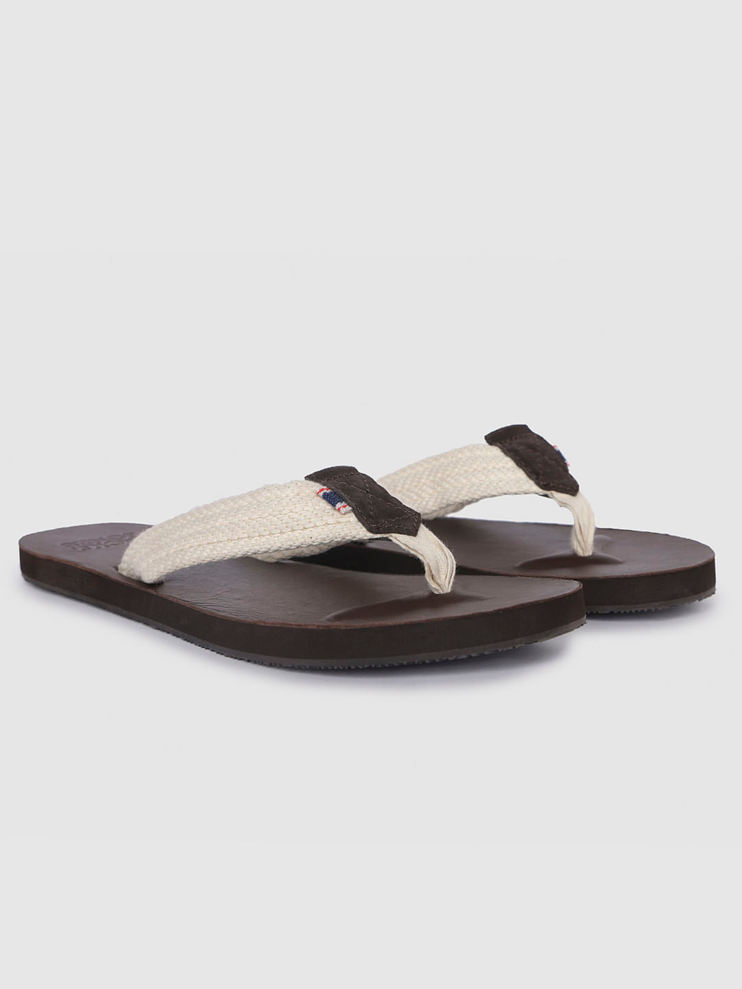 Dark Brown Leather Flip Flops