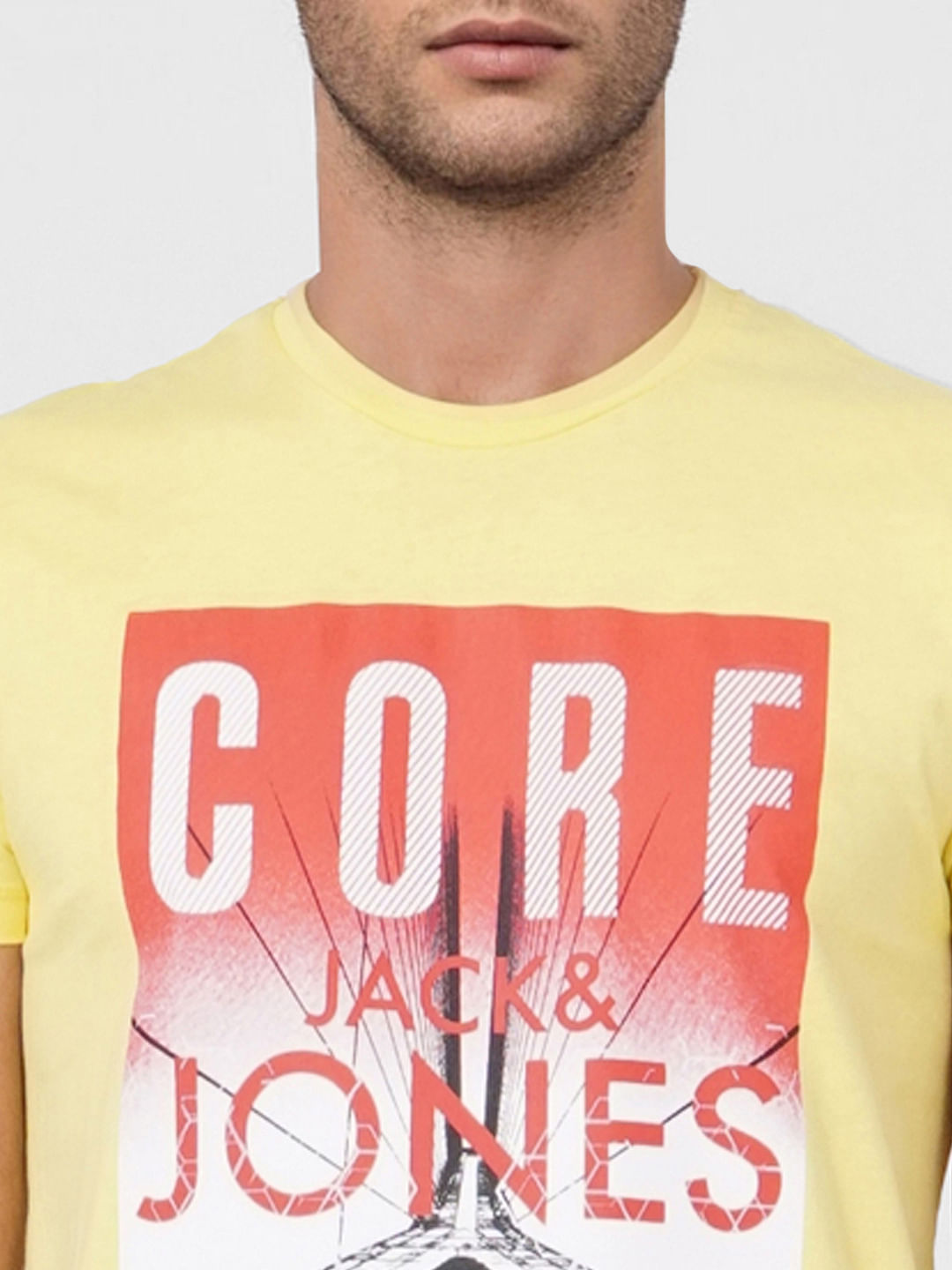 Yellow Graphic Print Crew Neck T-shirt