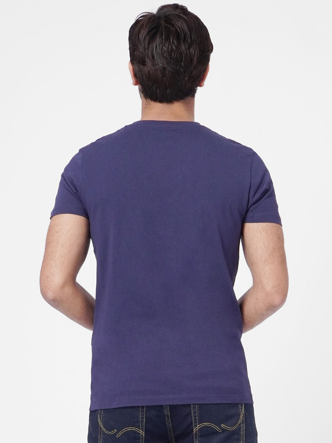 Blue Graphic Print Crew Neck T-shirt