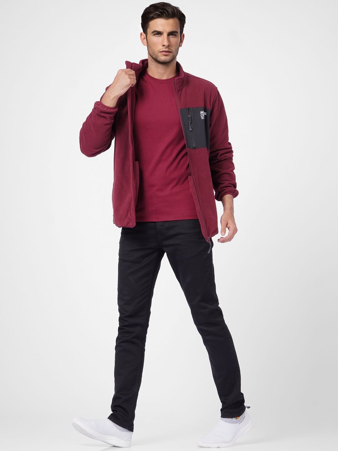 Maroon Crew Neck T-shirt - S