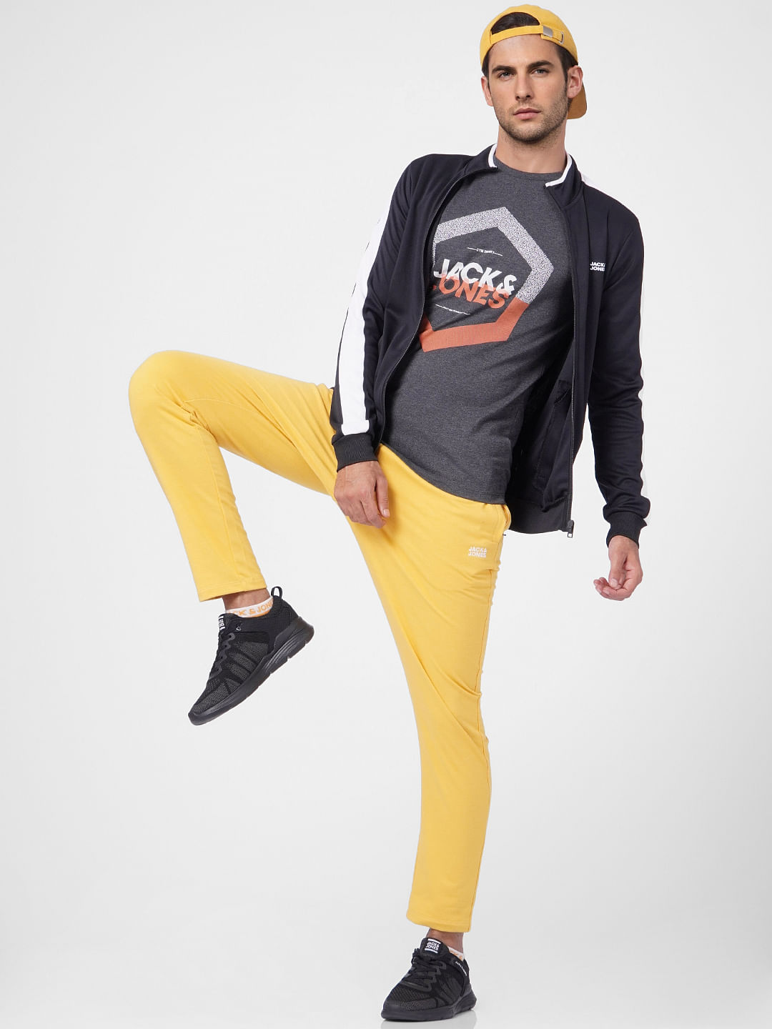 Dark Grey Printed Crew Neck T-shirt