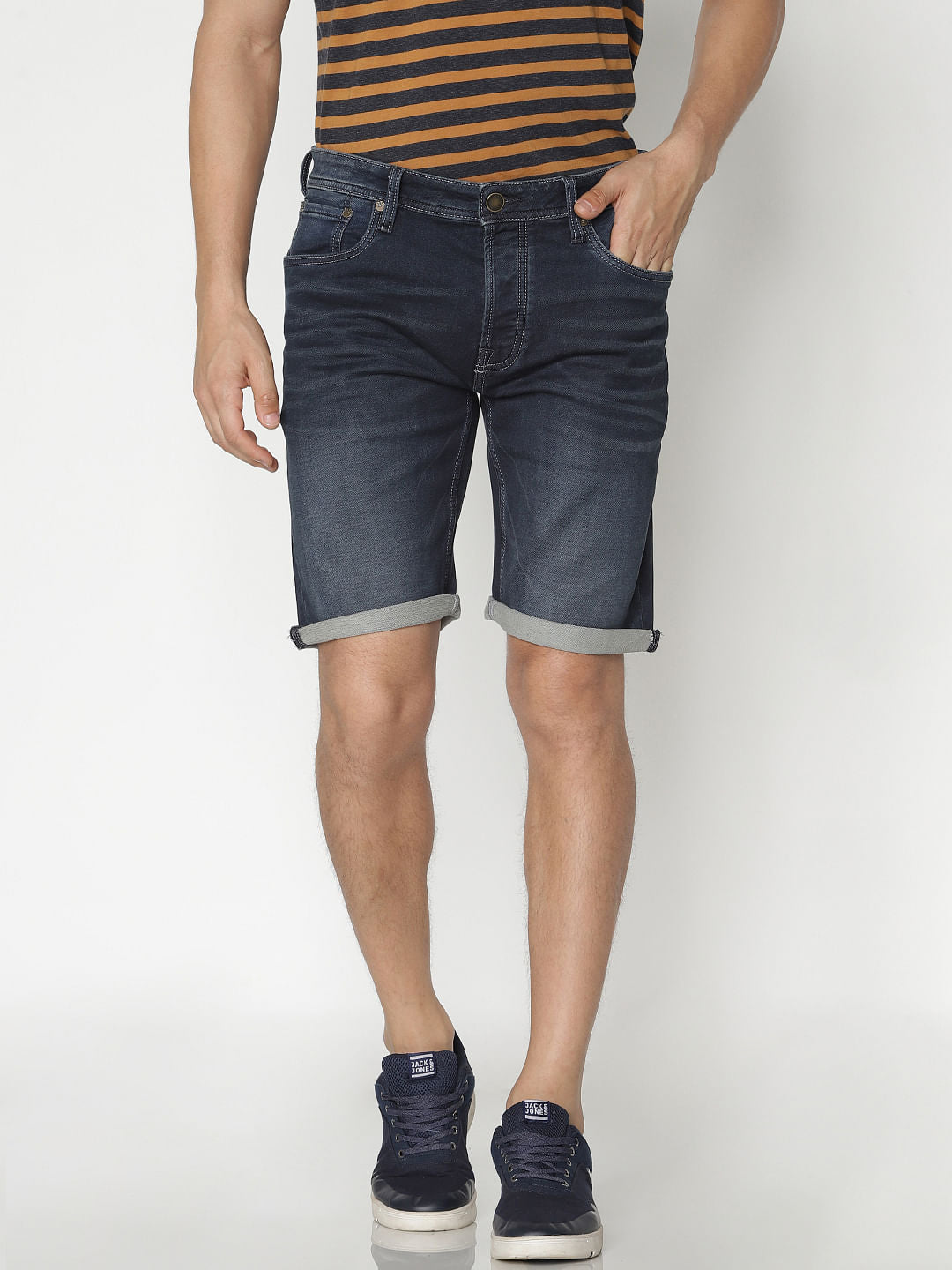 Blue Denim Shorts - S