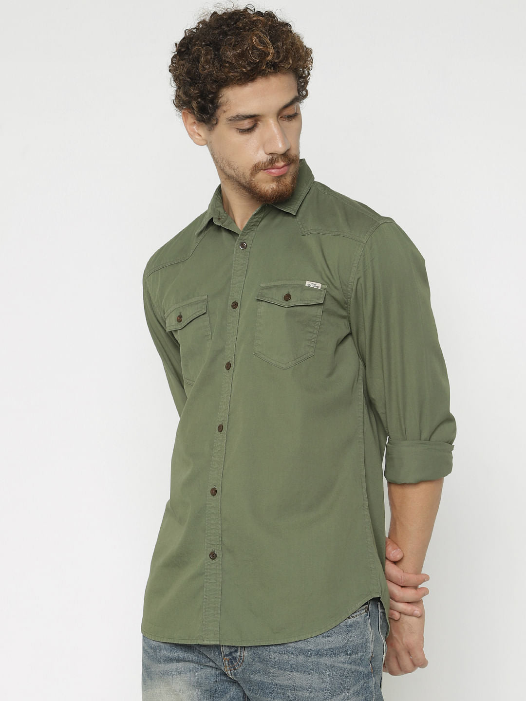 Green Full Sleeves Shirt