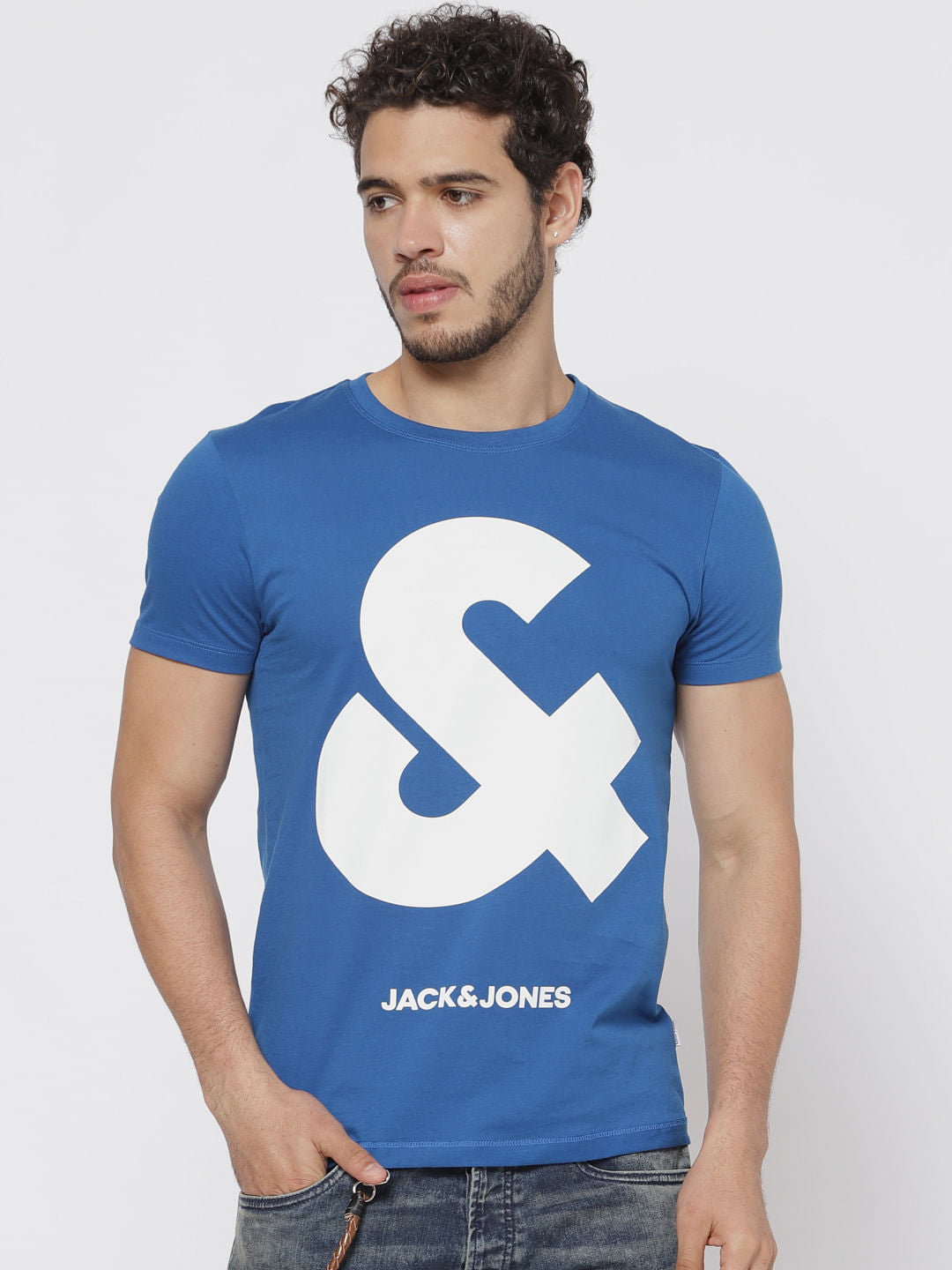 Blue Graphic Print T-Shirt - S
