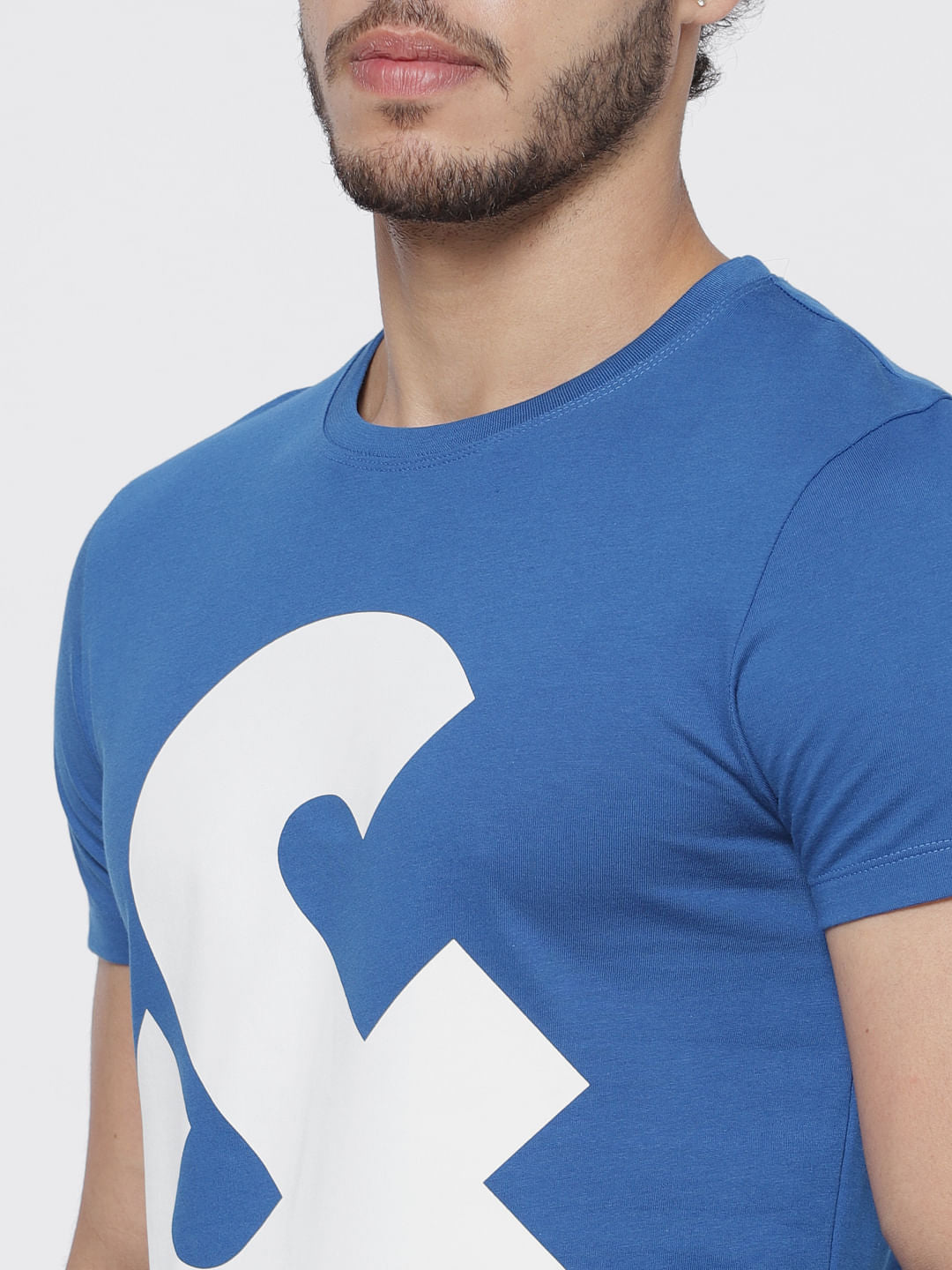 Blue Graphic Print T-Shirt