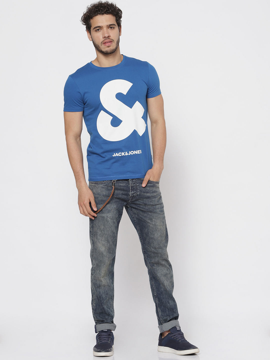 Blue Graphic Print T-Shirt