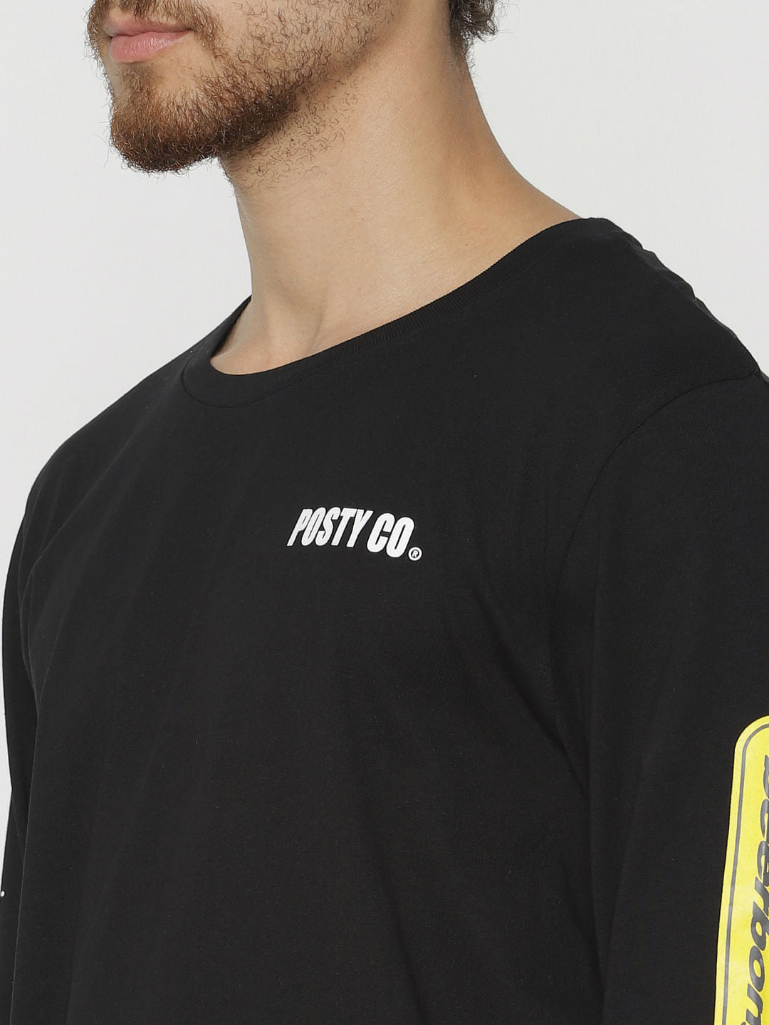 X Post Malone Black Printed Crew Neck T-Shirt