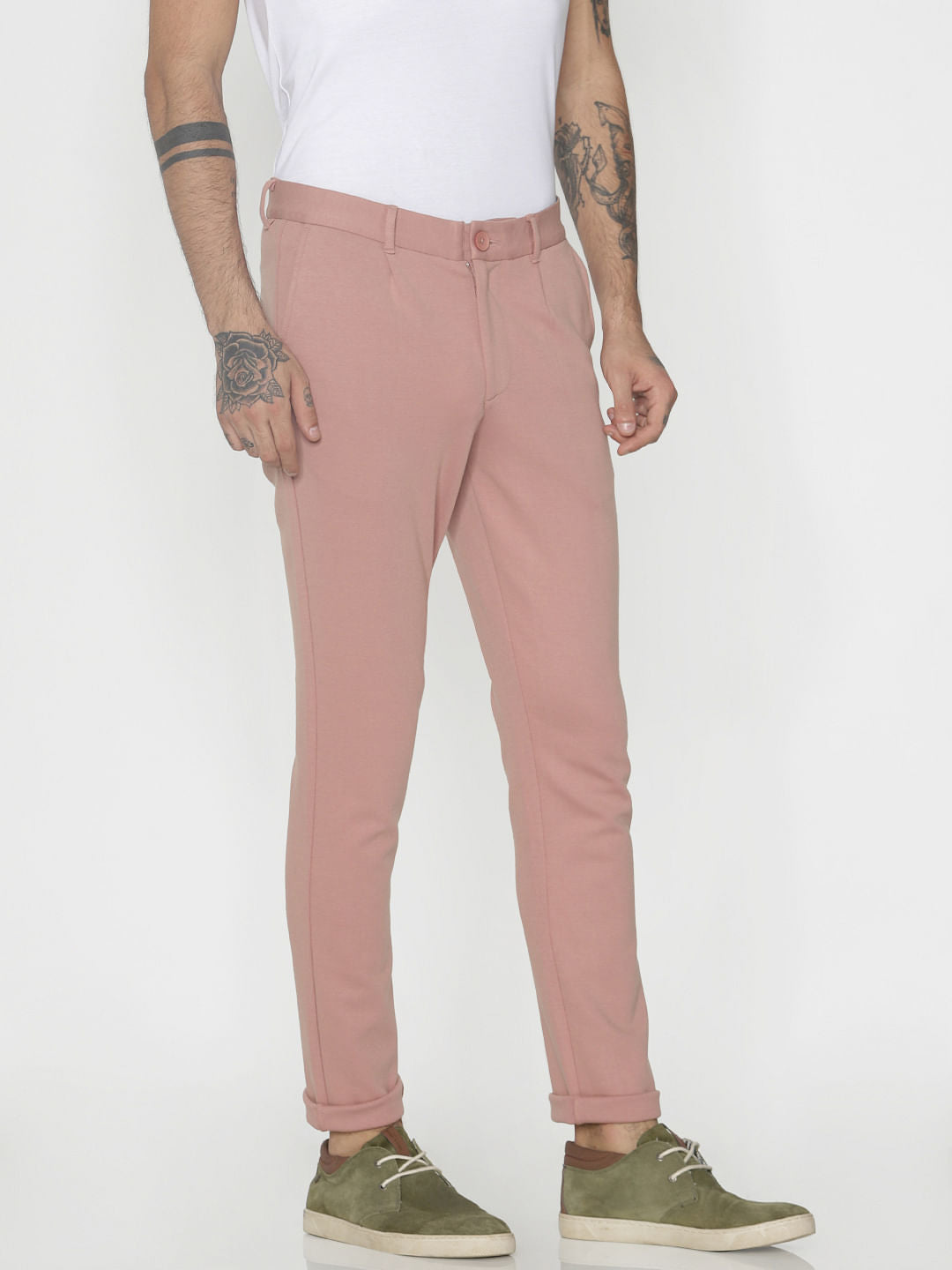Pink Slim Fit Pants