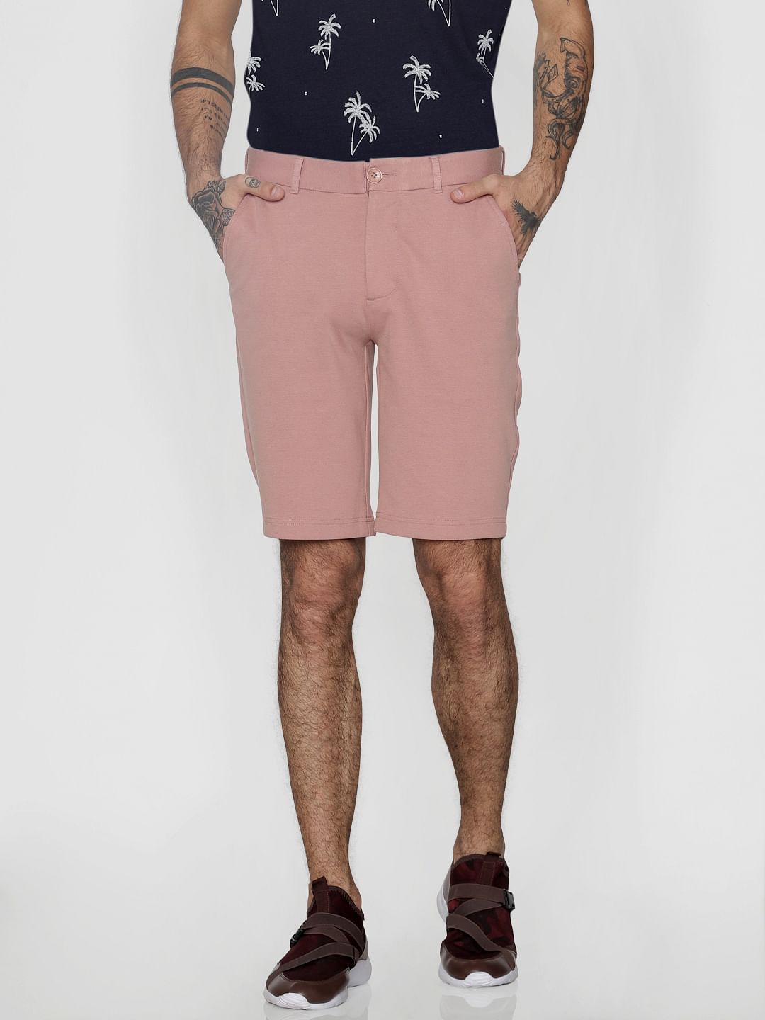 Pink Chino Shorts - S