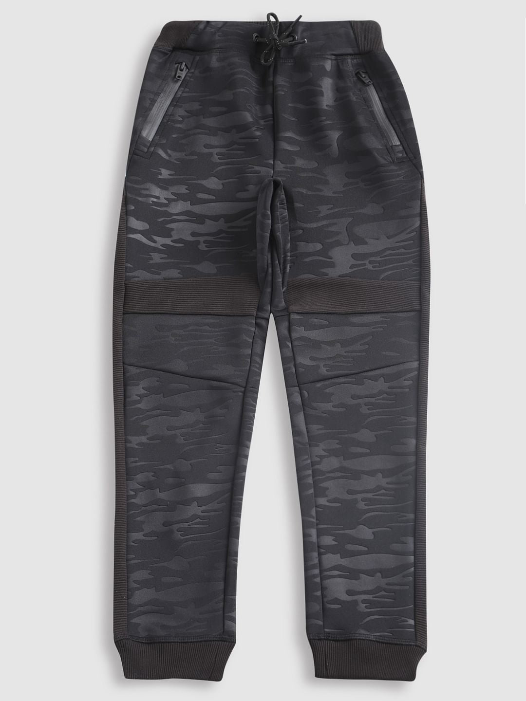 Boys Black Camo Print Drawstring Sweatpants - 128/8Y
