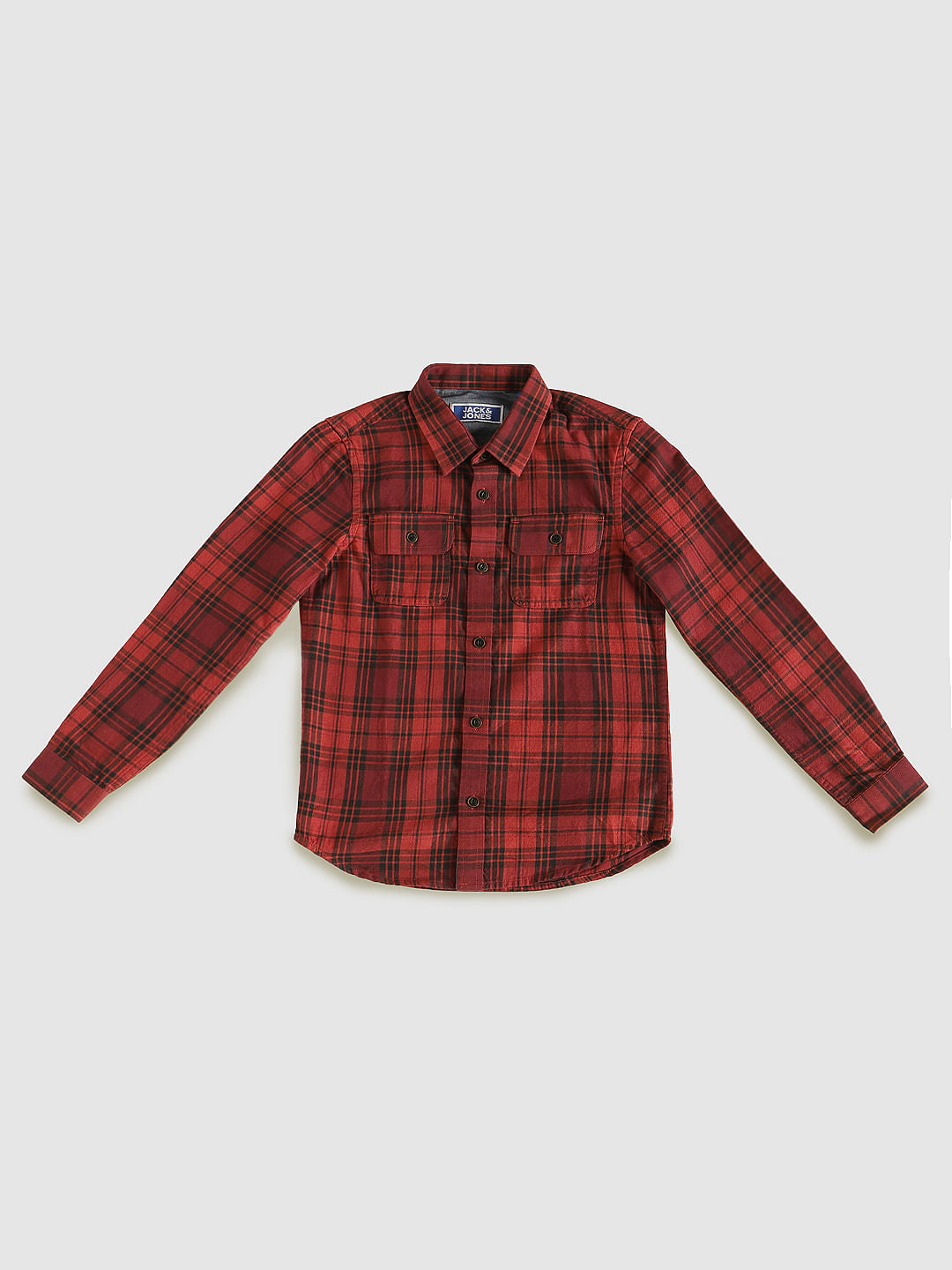 Boys Red Check Shirt