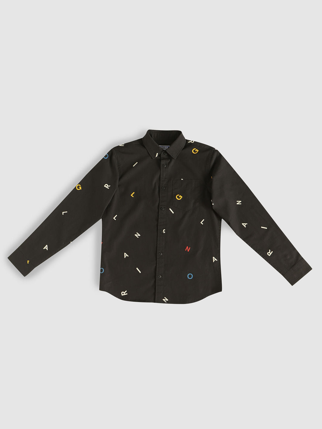 Boys All Over Alphabet Print Shirt