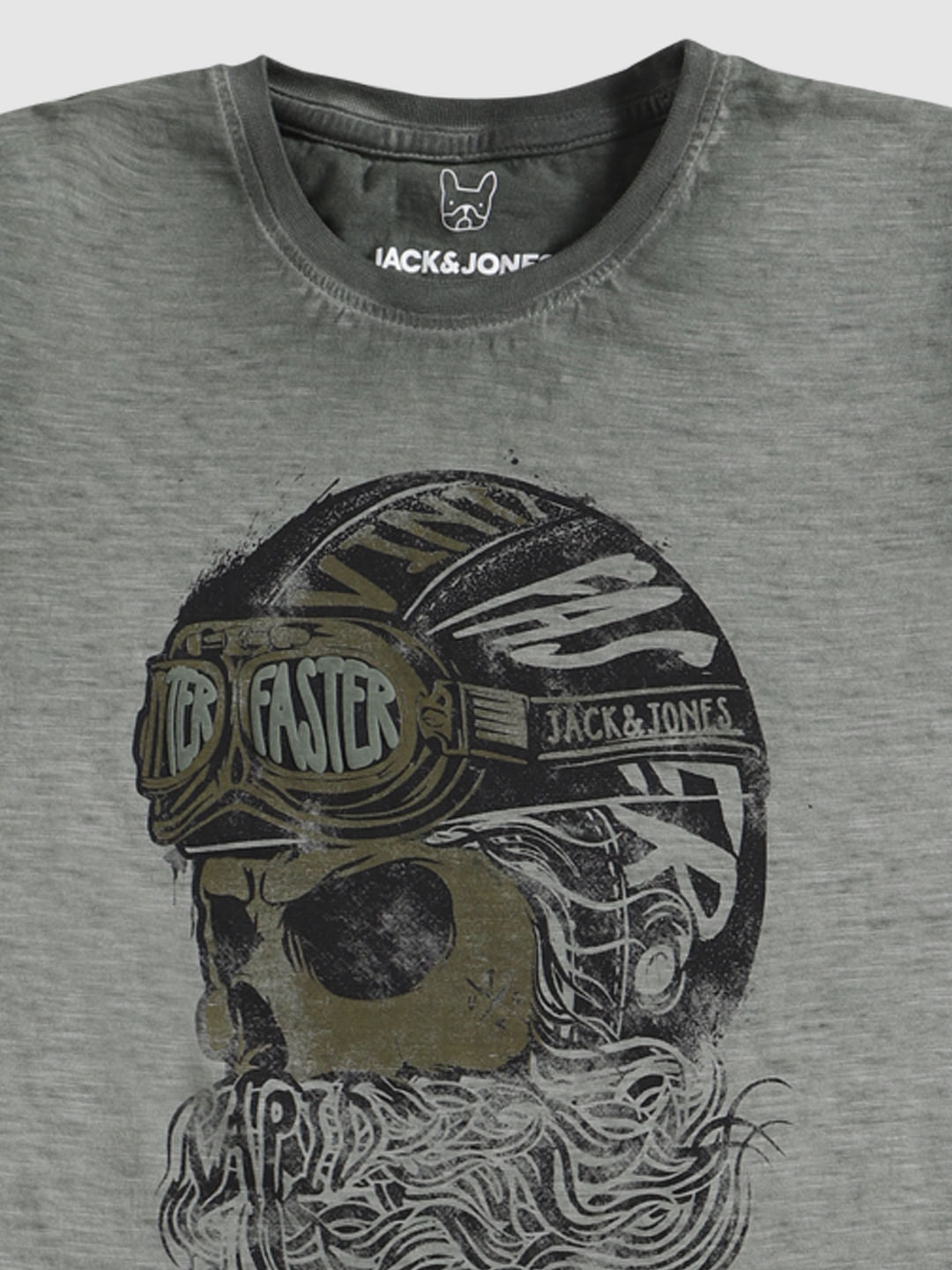 Boys Grey Faded Graphic Print Crew Neck T-Shirt