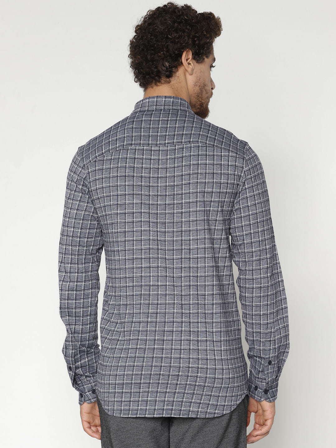 Blue Check Full Sleeves Shirt