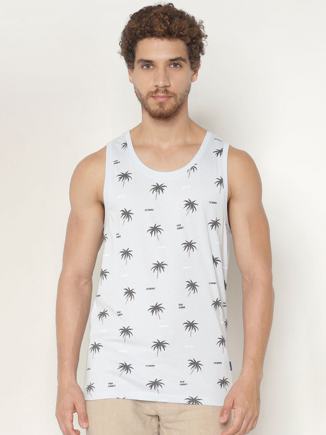 Blue All Over Print Tank Top