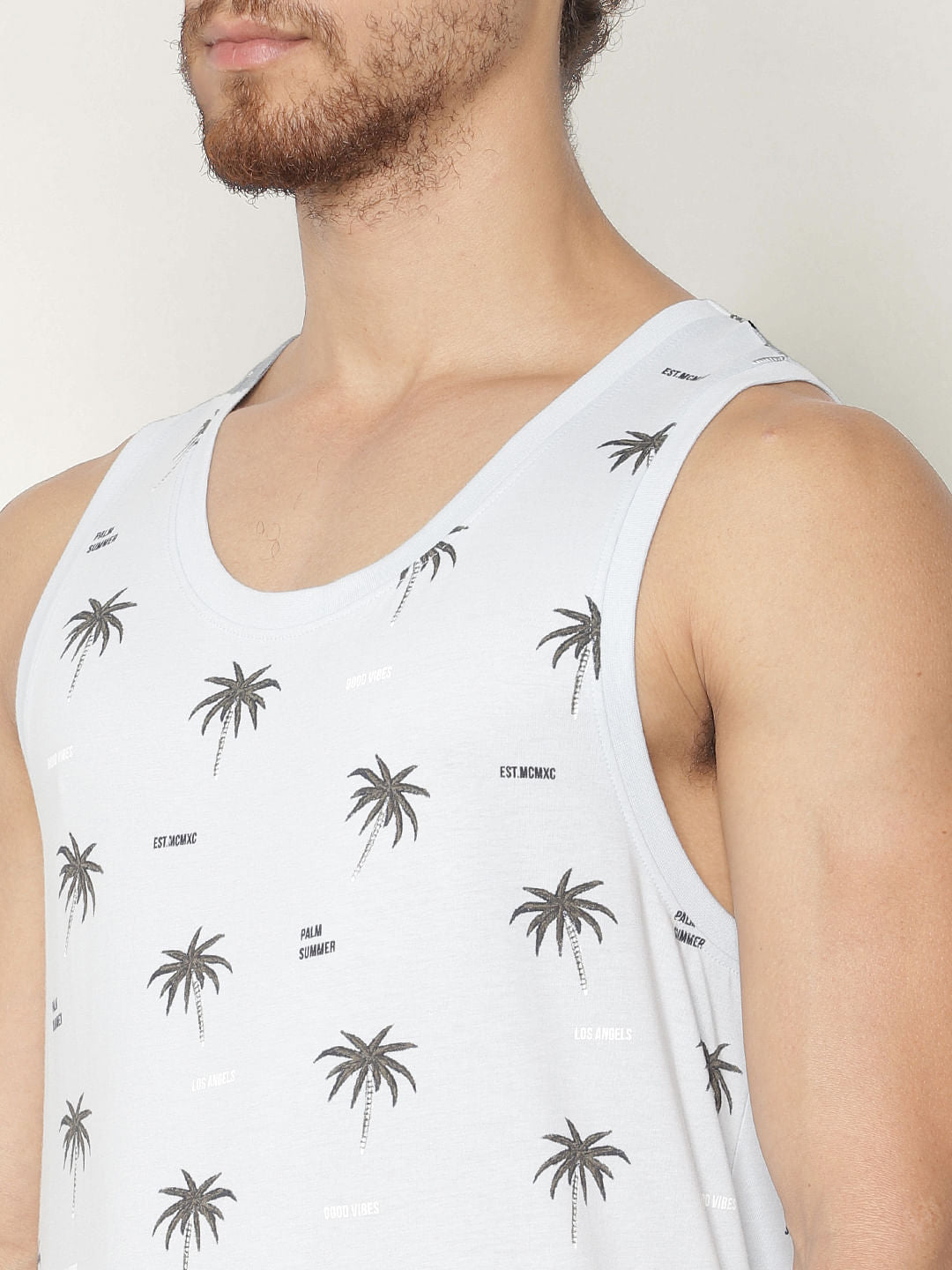 Blue All Over Print Tank Top