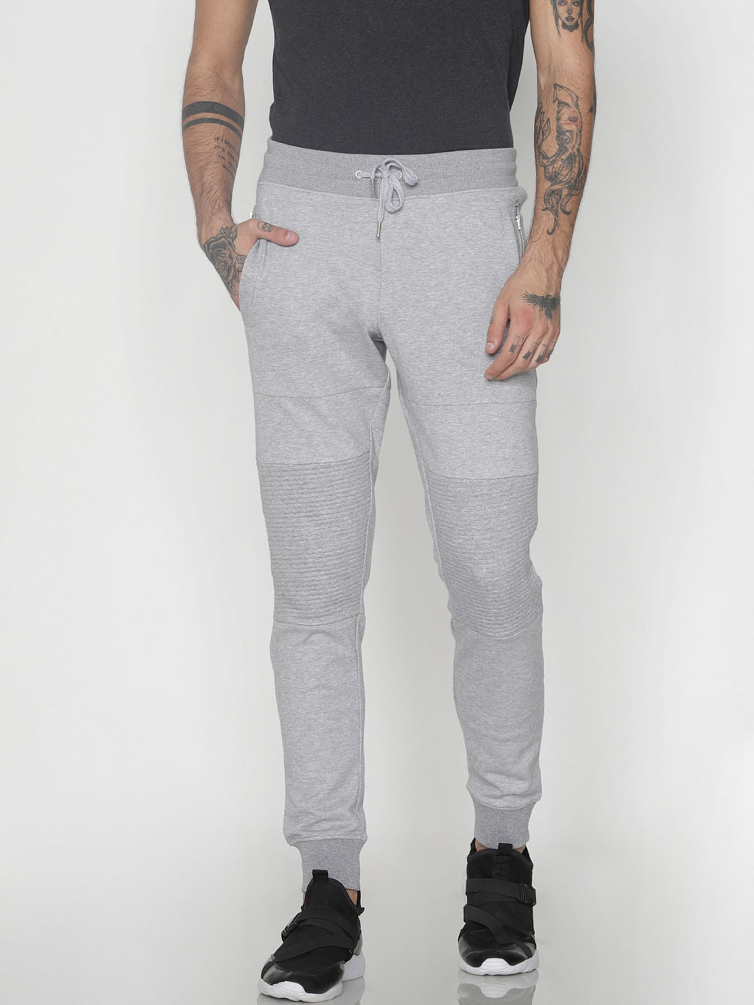 Grey Drawstring Sweatpants - S
