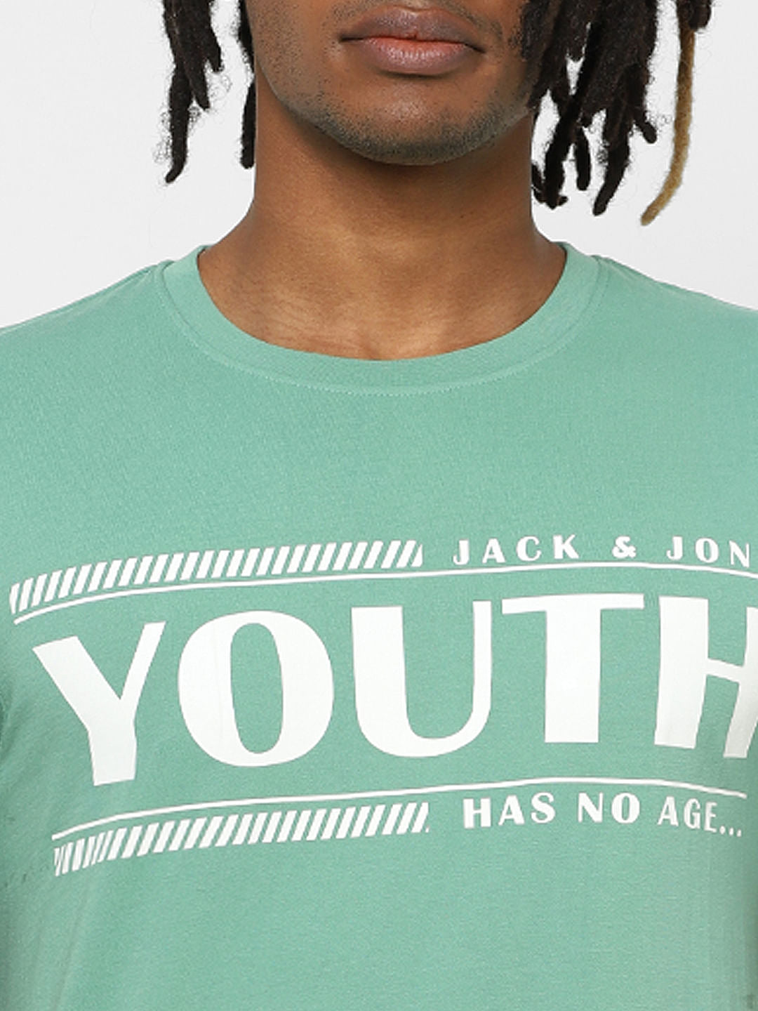 Green Slogan Print T-shirt