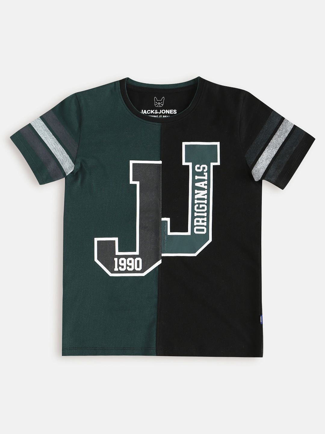 Boys Black Colourblocked Crew Neck T-shirt - 128/8Y