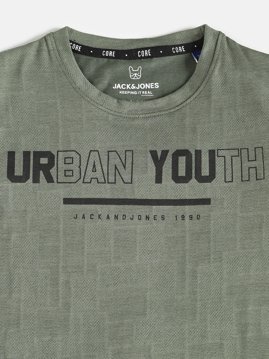 Boys Green Text Print Crew Neck T-shirt