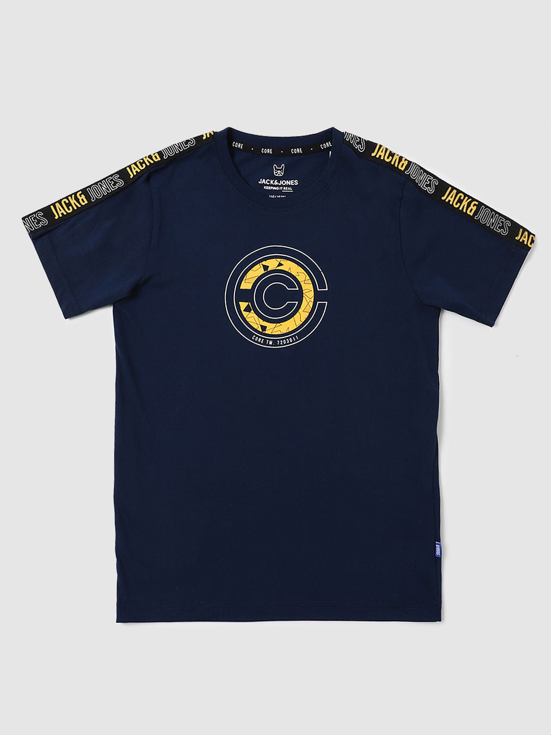 Boys Blue Graphic Print Crew Neck T-shirt