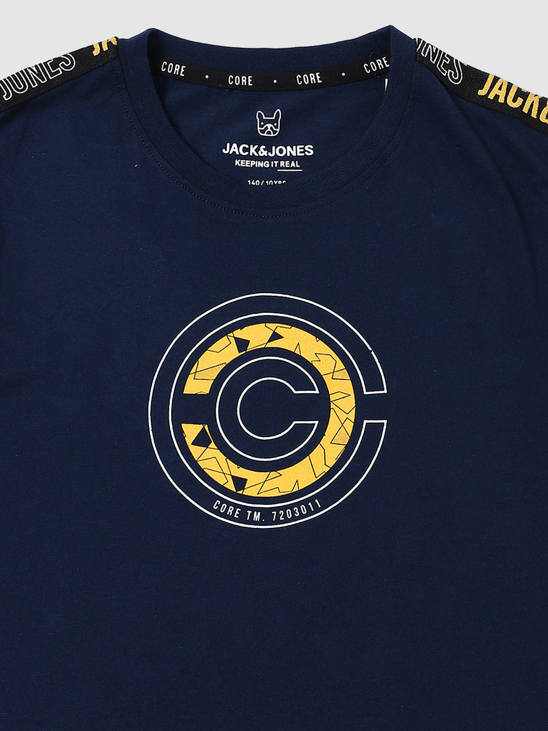 Boys Blue Graphic Print Crew Neck T-shirt