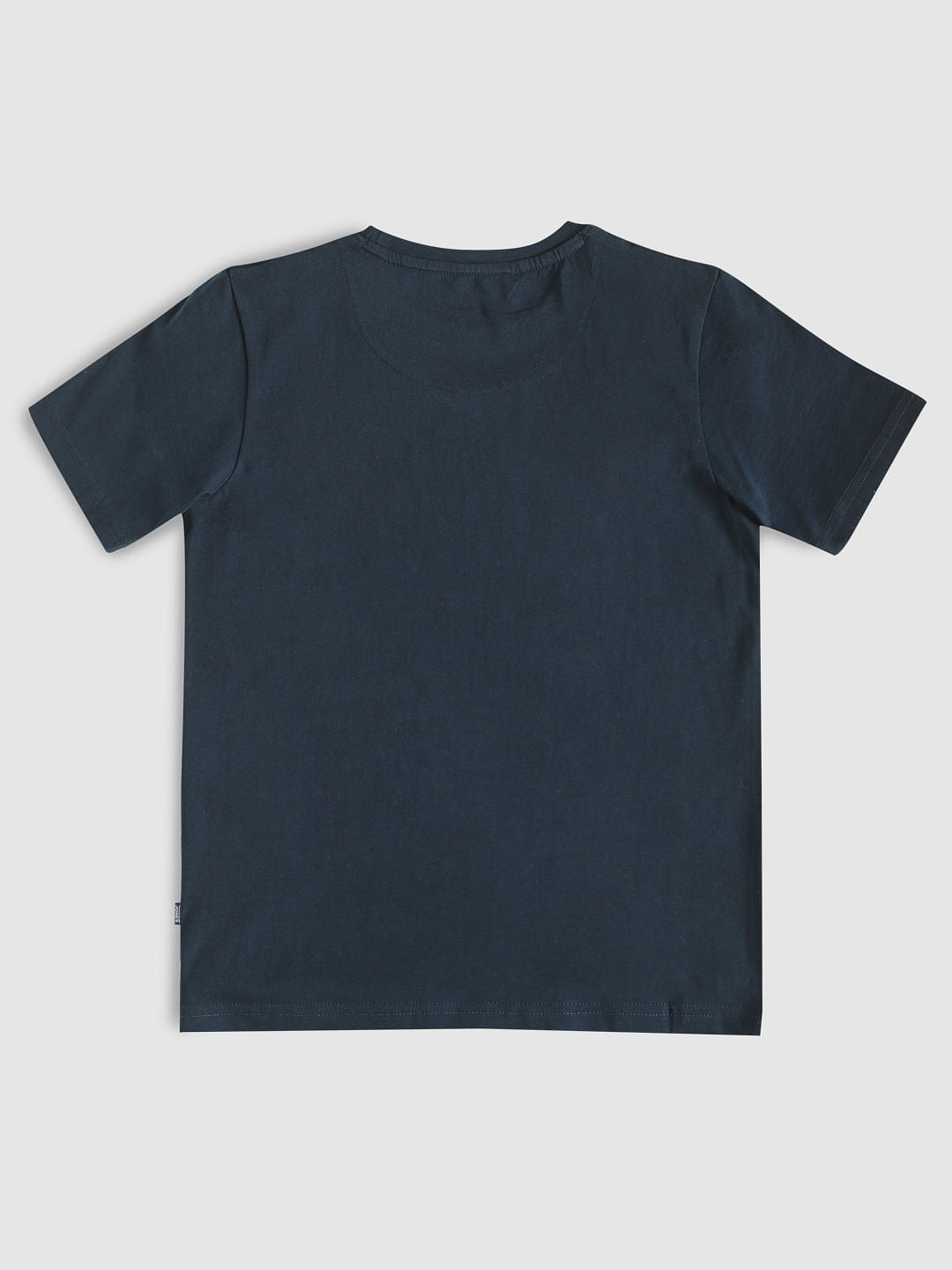 Boys Blue Colour Blocked Crew Neck T-Shirt