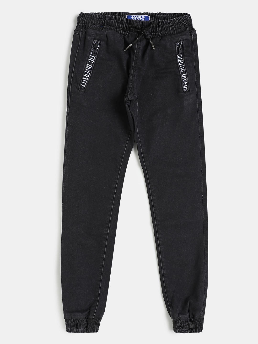 Boys Black Mid Rise Erik Anti Fit Jeans - 128/8Y